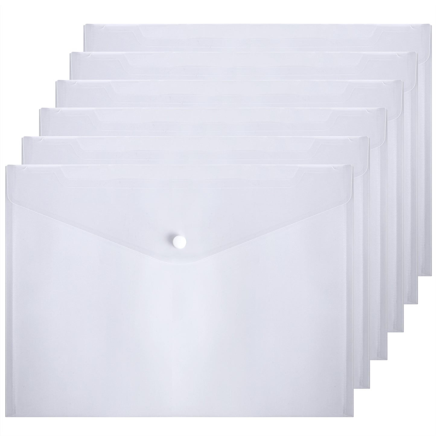 Clear Plastic Wallets - 36 Pack A4 Plastic Folders Without Label Pocket