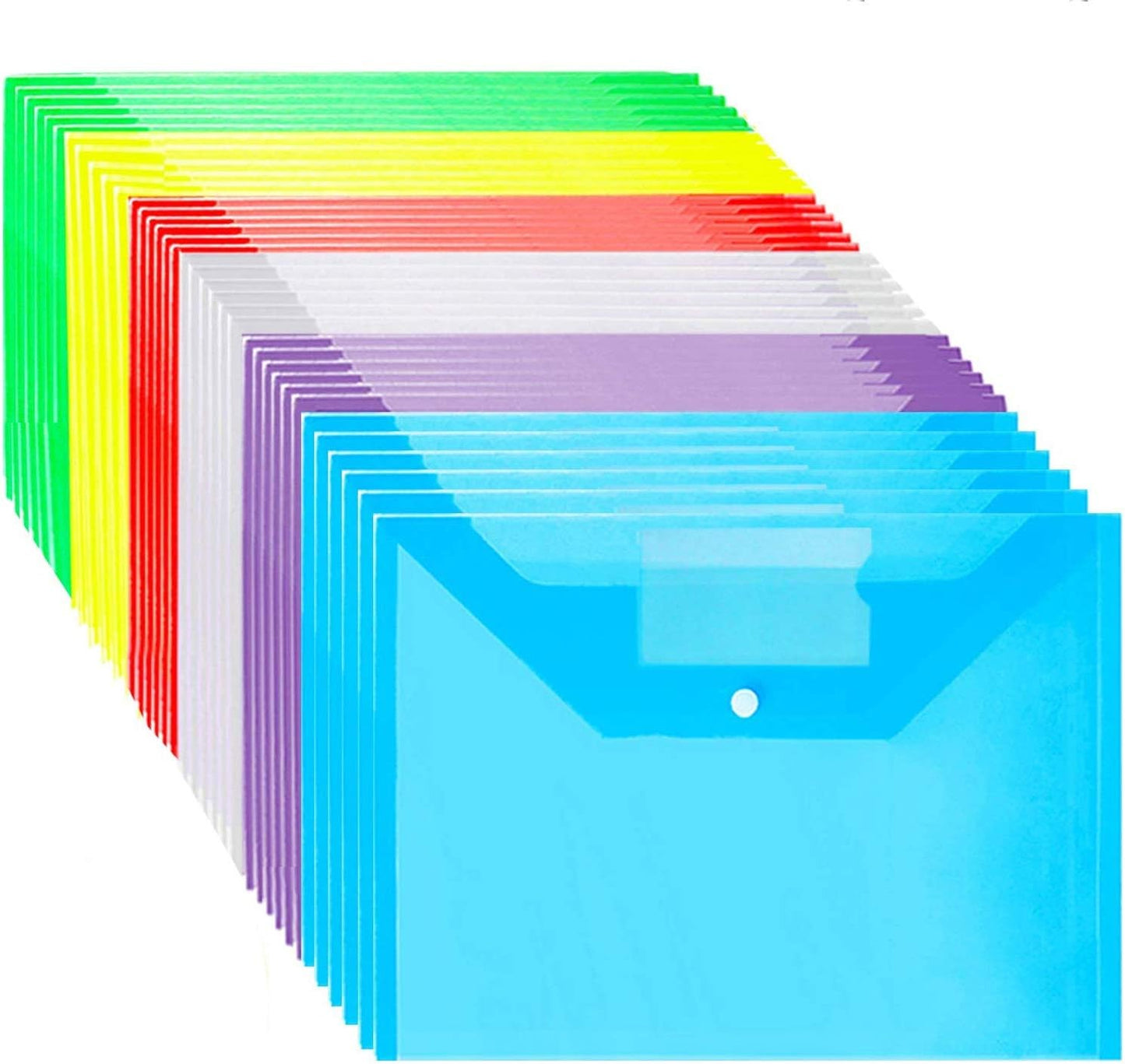 Plastic Wallets - 36 Pack A4 Plastic Folders