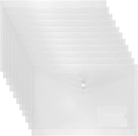 Plastic Wallets A4-24 Pcs Clear Plastic Wallets Clear Plastic